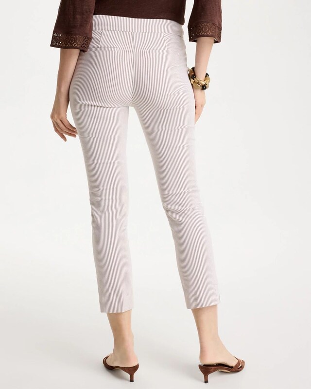 Striped Brigitte Slim Pull-On Crop Pant - image 3
